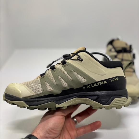 Salomon X Ultra 4 Women’s 8 Trail Hiking Shoes Green Tan Contagrip - Picture 13 of 14